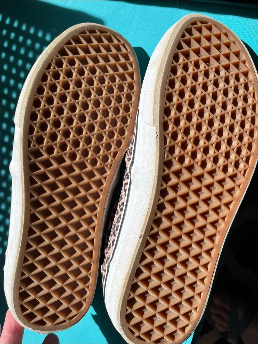 Vans Leopard Print Slip-On Flats - Tan & Black - Picture 7 of 7